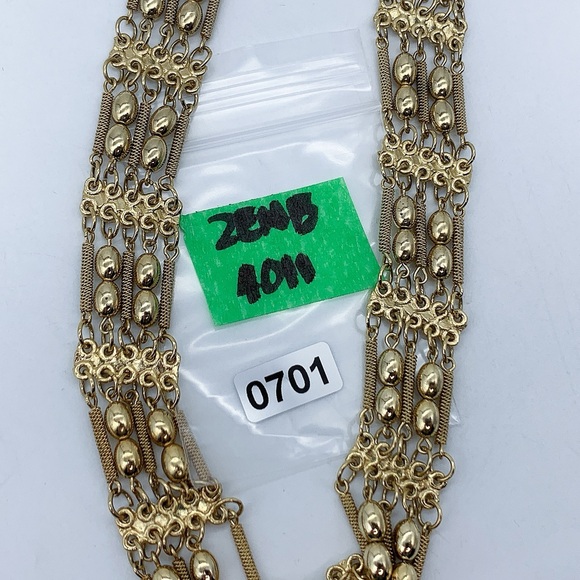 Vintage Gold-Plated 3-Strands Necklace - Picture 10 of 10